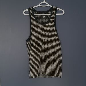 Black and White Striped Tank Top